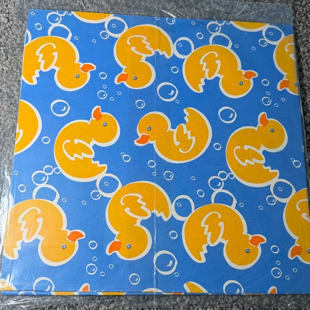 5/$25 VINTAGE Baby Shower Wrapping Paper Rubber Duckies